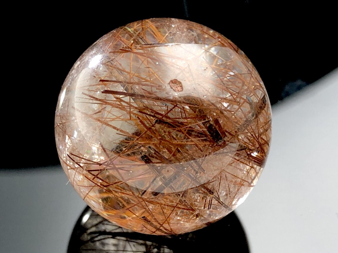 1点物】くっきり太針！☆金運・財運の石☆虹入りレインボー☆ブラジル