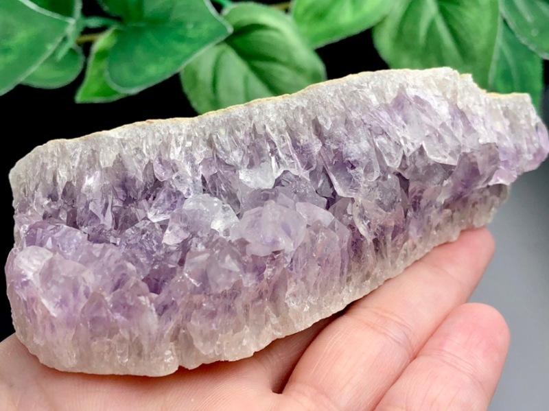 ブラジル産 天然水晶100A アメジストクラスター台座付き超巨大 紫水晶