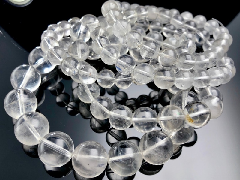 ブラジル産☆天然石ブレスレット/ホワイトカイヤナイト(kyanite/藍晶石  