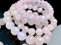 優しいホワイトピンクカラー★マダガスカル産★天然石ブレスレット/ピンクムーンストーン（moon stone/月長石）/ラウンド/約10mm/1本【天然石/パワーストーン】【アメリカツーソン・香港展示会