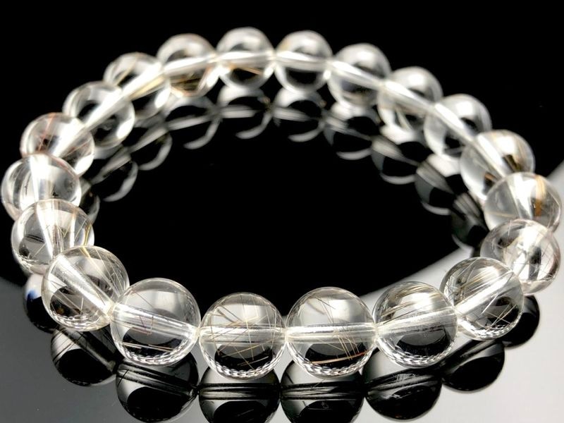 ��1��ʪ��Ʃ������������Ƥӹ���Ɀ���С�ŷ���Х֥쥹��å�/����С�����륯�����ġ�Silver Rutilelated quartz/���������徽��/��9mm/1�ġ�ŷ����/�ѥ���ȡ���ۡڥ���ꥫ�ġ����󡦹��Ÿ�����������Ͻ�Ÿ���㤤�դ���