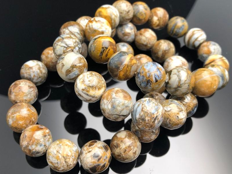 淡水パール×ブルーオパール×マグネサイト 天然石ブレスレット