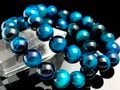 天然石ブレスレット/マリンブルータイガーアイ(BlueTiger's eye/虎目石)/ラウンド/約12mm/1本【天然石/パワーストーン】【アメリカツーソン・香港展示会・世界各地出展品買い付け】