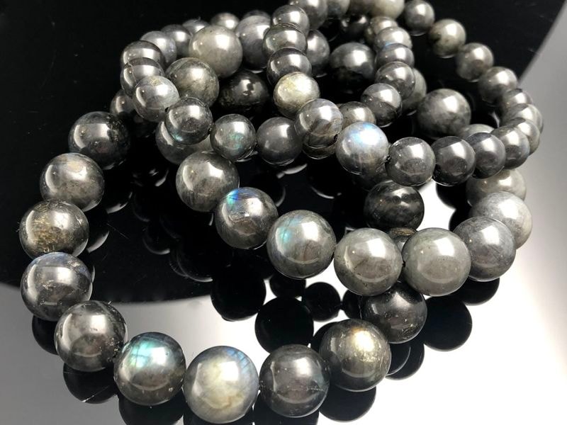 �ե�����ɻ���ŷ���Х֥쥹��å�/�֥�å���֥�ɥ饤��(Labradorite/�⳥Ĺ��)/�饦���/��9mm/1�ܡ�ŷ����/�ѥ���ȡ���ۡڥ���ꥫ�ġ����󡦹��Ÿ�����������Ͻ�Ÿ���㤤�դ���