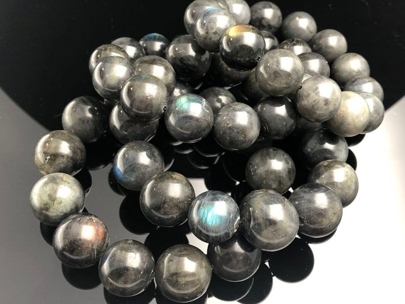 �ե�����ɻ���ŷ���Х֥쥹��å�/�֥�å���֥�ɥ饤��(Labradorite/�⳥Ĺ��)/�饦���/��18mm/1�ܡ�ŷ����/�ѥ���ȡ���ۡڥ���ꥫ�ġ����󡦹��Ÿ�����������Ͻ�Ÿ���㤤�դ���