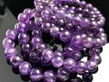 天然石ブレスレット/アメジスト（Amethyst/紫水晶/アメシスト）/ラウンド/約12mm/1本【天然石/パワーストーン】【アメリカツーソン・香港展示|アメジスト：ブレスレット|アメジスト各種