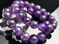 天然石ブレスレット/アメジスト（Amethyst/紫水晶/アメシスト）/ラウンド/約14mm/1本【天然石/パワーストーン】【アメリカツーソン・香港展示|アメジスト：ブレスレット|アメジスト各種