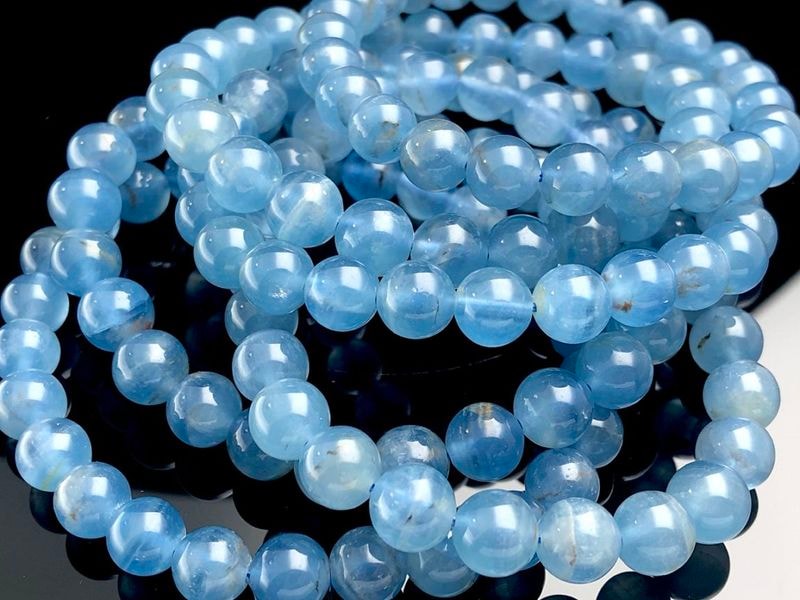 【天然石】セレスタイト 天然石ブレスレット/セレスタイト（Celestite/天青石）/ラウンド