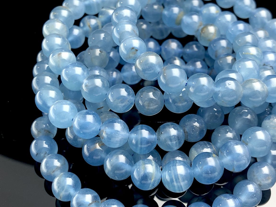 天然石ブレスレット/セレスタイト（Celestite/天青石）/ラウンド/約7mm