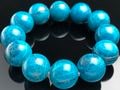 【1点物】ペルー産★天然石ブレスレット/ブルークリソコラ(クリソコーラ/Chrysocolla/珪孔雀石)/ラウンド/約19mm/1本【天然石/パワーストーン】【アメリカツーソン・香港展示会・世界各地