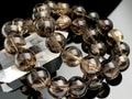 ブラジル産★天然石ブレスレット/レインボースモーキークォーツ(Smokyquartz・煙水晶)/ラウンド/約13-14mm/1本【天然石/パワーストーン】【アメリカツーソン・香港展示会・世界各地出展品