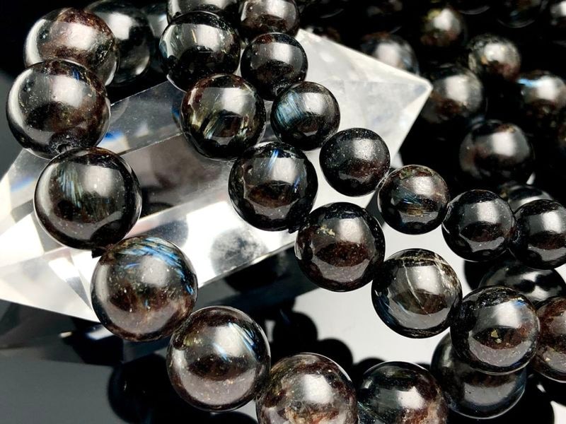 ���꡼����ɻ���ŷ���Х֥쥹��å�/�֥롼�ե������̡��ޥ���(Nuummite/������/�̡��ߥå�)/�饦���/��10mm/1�ܡ�ŷ����/�ѥ���ȡ���ۡڥ���ꥫ�ġ����󡦹��Ÿ�����������Ͻ�Ÿ���㤤�դ���