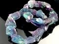 天然石ブレスレット/レインボーフローライト（fluorite,蛍石）/ラフカット/約8×12mm/1本【天然石/パワーストーン】【アメリカツーソン・香港展示会・世界各地出展品買い付け】