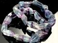 天然石ブレスレット/レインボーフローライト（fluorite,蛍石）/ラフカット/約8×12mm/1本【天然石/パワーストーン】【アメリカツーソン・香港展示会・世界各地出展品買い付け】