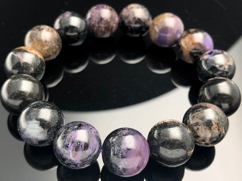 ����������ŷ���Х֥쥹��å�/�֥�å��ѡ��ץ����������ȡʥ������/Charoite��/�饦���/��14mm/1�ܡ�ŷ����/�ѥ���ȡ���ۡڥ���ꥫ�ġ����󡦹��Ÿ�����������Ͻ�Ÿ���㤤�դ���