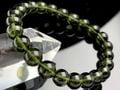 【1点物】チェコ共和国産★天然石ブレスレット/天然モルダバイト（モルダウ石/Moldavite）/ラウンド/約8mm/1本【天然石/パワーストーン】【アメリカツーソン・香港展示会・世界各地出展品買い付