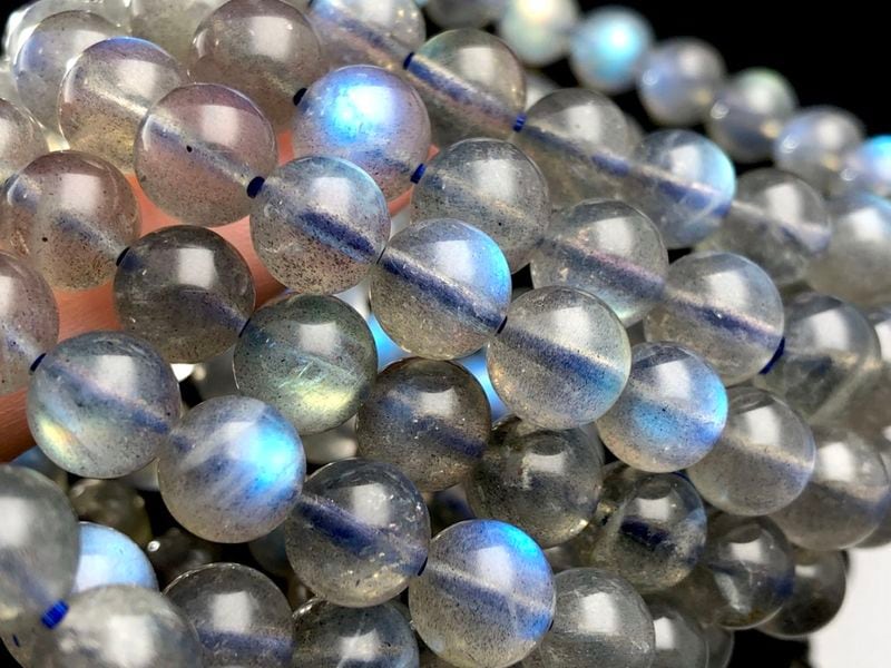 �ޥ��������뻺���쥤��ܡ���֥�ɥ饤��(Labradorite/�⳥Ĺ��)/�饦���/��8mm/1�ܡ�ŷ����/�ѥ���ȡ���ۡڥ���ꥫ�ġ����󡦹��Ÿ�����������Ͻ�Ÿ���㤤�դ���