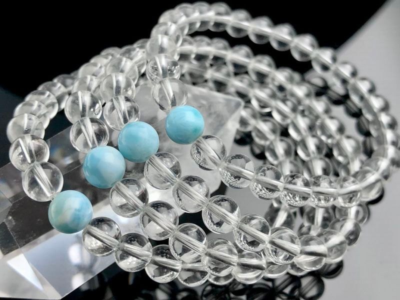 ŷ���Хǥ�����֥쥹��å�/���ޡ��߿徽�ʥ֥롼�ڥ��ȥ饤��/������������/Larimar/���ꥹ����/quartz��/�饦���/��7mm/1�ܡ�ŷ����/�ѥ���ȡ���ۡڥ���ꥫ�ġ����󡦹��Ÿ�����������Ͻ�Ÿ���㤤�դ���