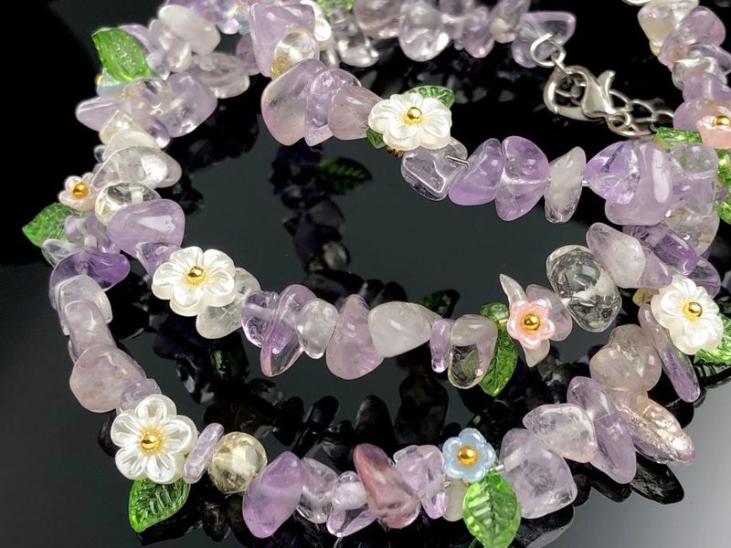 Å·Á³ÀХǥ¶¥¤¥ó¥Ö¥ì¥¹¥ì¥Ã¥È/¥¢¥á¥¸¥¹¥È¡¦¿å¾½¡¦¥·¥È¥ê¥ó¡ÊAmethyst/quartz/citrine/»ç¿å¾½/²«¿å¾½¡Ë/¥Á¥Ã¥×¥¹¥«¥Ã¥È¡¦¤µ¤¶¤ì¥«¥Ã¥È/Ìó8¡ß3mm/1ËÜ¡ÚÅ·Á³ÀÐ/¥Ñ¥ï¡¼¥¹¥È¡¼¥ó¡Û¡Ú¥¢¥á¥ê¥«¥Ä¡¼¥½¥ó¡¦¹á¹ÁŸ¼¨²ñ¡¦À¤³¦³ÆÃϽПÉÊÇ㤤ÉÕ¤±¡Û