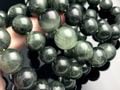 ブラジル産★天然石ブレスレット/グリーンルチルクォーツ(Rutilated Quartz/緑針水晶/緑閃石/Actinolite/アクチノライトインクォーツ)/ラウンド/約15mm/1本【天然石/パワーストーン】【アメリカツーソン・香港展示会・世界各地出展品買い付け】