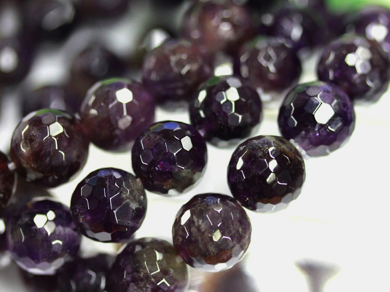 華やかミックスカラー☆天然石ブレスレット/ミックスストーン（アメジスト・ローズクォーツ・シトリン・フローライト など）/ボールカット/約7-8mm/1本【天然石/パワーストーン】【アメリカツーソン・香港展示会・世界各地出展品買い付け】｜天然石やパワーストーンの卸  ... アメジスト 球形 ファセットカット(ブレスレット用)