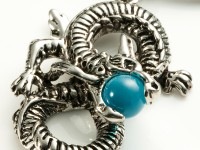 メンズネックレスドラゴン 龍 竜/ブラックレザー/1個|メンズネックレス|アクセサリー