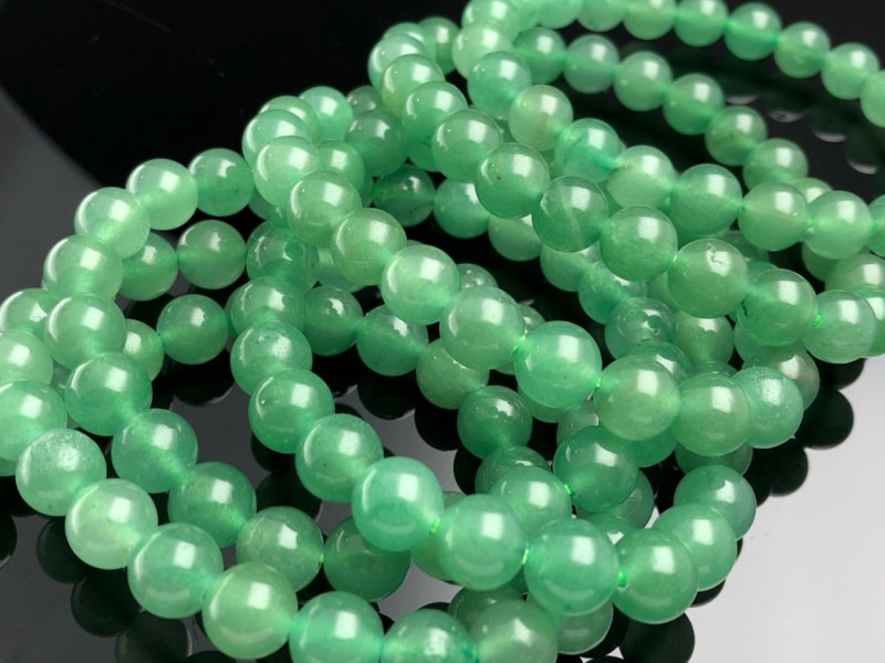 おすすめ!!天然石☆グリーン 落ちれ ジェイド ブレスレット☆① 16cm 