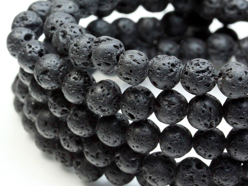 激安！人気☆A/天然石ブレスレット/ラヴァストーン（Lava Stone/熔岩石