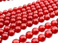 定番！★艶々レッドカラー★天然石ビーズ/レッドアゲート/ラウンド/10mm/1連【天然石/パワーストーン】【アメリカツーソン・香港展示会・世界各地出展品買い付け】|レッドアゲート|アゲート（メノウ）各