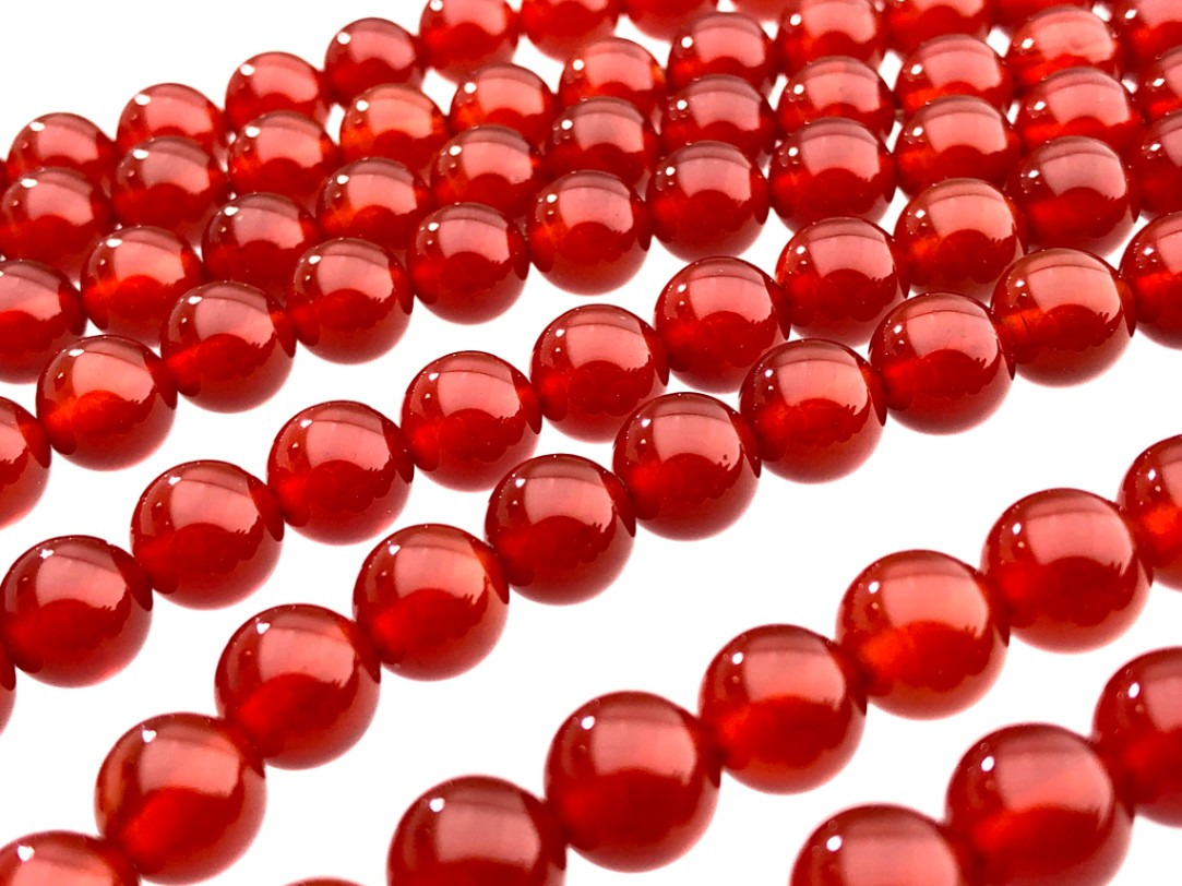 赤石 ガーネット ルビー ビーズネックレス 未使用 ストーン 天然石