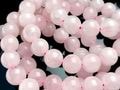 激安！定番人気★淡いピンクカラー★天然石ブレスレット/ローズクォーツ（Rose Quartz/紅石英）/ラウンド/約10mm/1本【天然石/パワーストーン】【アメリカツーソン・香港展示会・世界各地出展