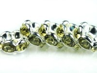 【激安】パーツ・副資材/ロンデル/シルバー＆イエロー/8mm/波型/10個|パーツ・副素材