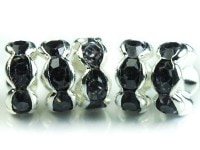 【激安】パーツ・副資材/ロンデル/シルバー＆グレー/8mm/波型/10個|パーツ・副素材