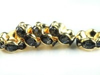 【激安】パーツ・副資材/ロンデル/ゴールド＆グレー/8mm/波型/10個|パーツ・副素材