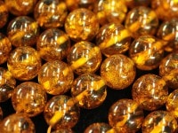 バルト海産★天然琥珀★3A/天然石ビーズ/アンバー/ラウンド/10mm/1連【天然石/パワーストーン】【アメリカツーソン・香港展示会・世界各地出展品買い付け】|アンバー（琥珀）