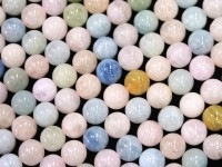 4A/天然石ビーズ/ミックスベリル/ラウンド/10mm/1連【天然石/パワーストーン】【アメリカツーソン・香港展示会・世界各地出展品買い付け】|ベリル
