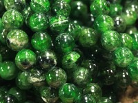 鮮やかで美しい緑の発色★AA/天然石ブレスレット/クロムダイオプサイト/ラウンド/8mm/1本【天然石/パワーストーン】【アメリカツーソン・香港展示会・世界各地出展品買い付け】|ダイオプサイト