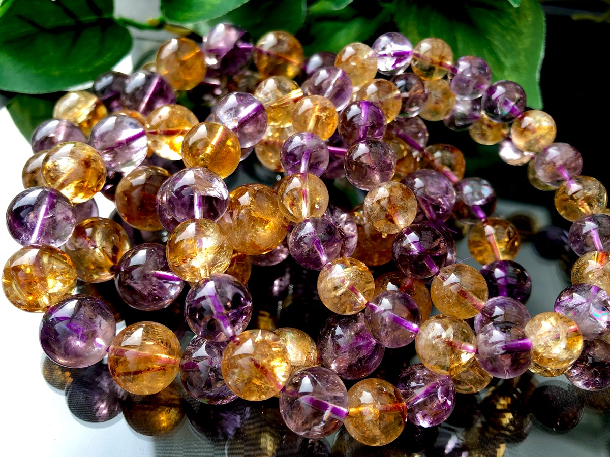 アメトリン ブレスレット メンズ レディース パワーストーン 天然石ブレスレット 開運グッズ 風水 2022 ( AAA級アメトリンブレスレット8mm ) ☆高品質☆ブレスレット天然アメトリン (5A) (約12〜12.5mm