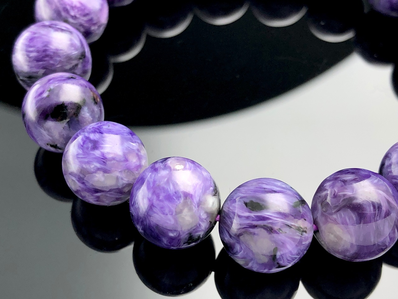 ��1��ʪ����������ҡ���󥰥��ȡ��������������ŷ���Х֥쥹��å�/����������ȡʥ������/Charoite��/�饦���/��12mm/1�ܡ�ŷ����/�ѥ���ȡ���ۡڥ���ꥫ�ġ����󡦹��Ÿ�����������Ͻ�Ÿ���㤤�դ���