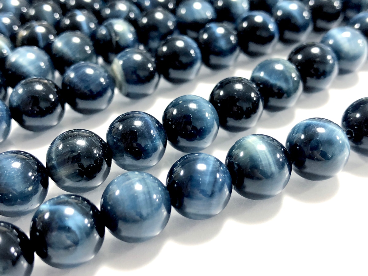 光るキャッツアイ☆仕事運・洞察力☆3A/天然石ビーズ/ホークスアイ