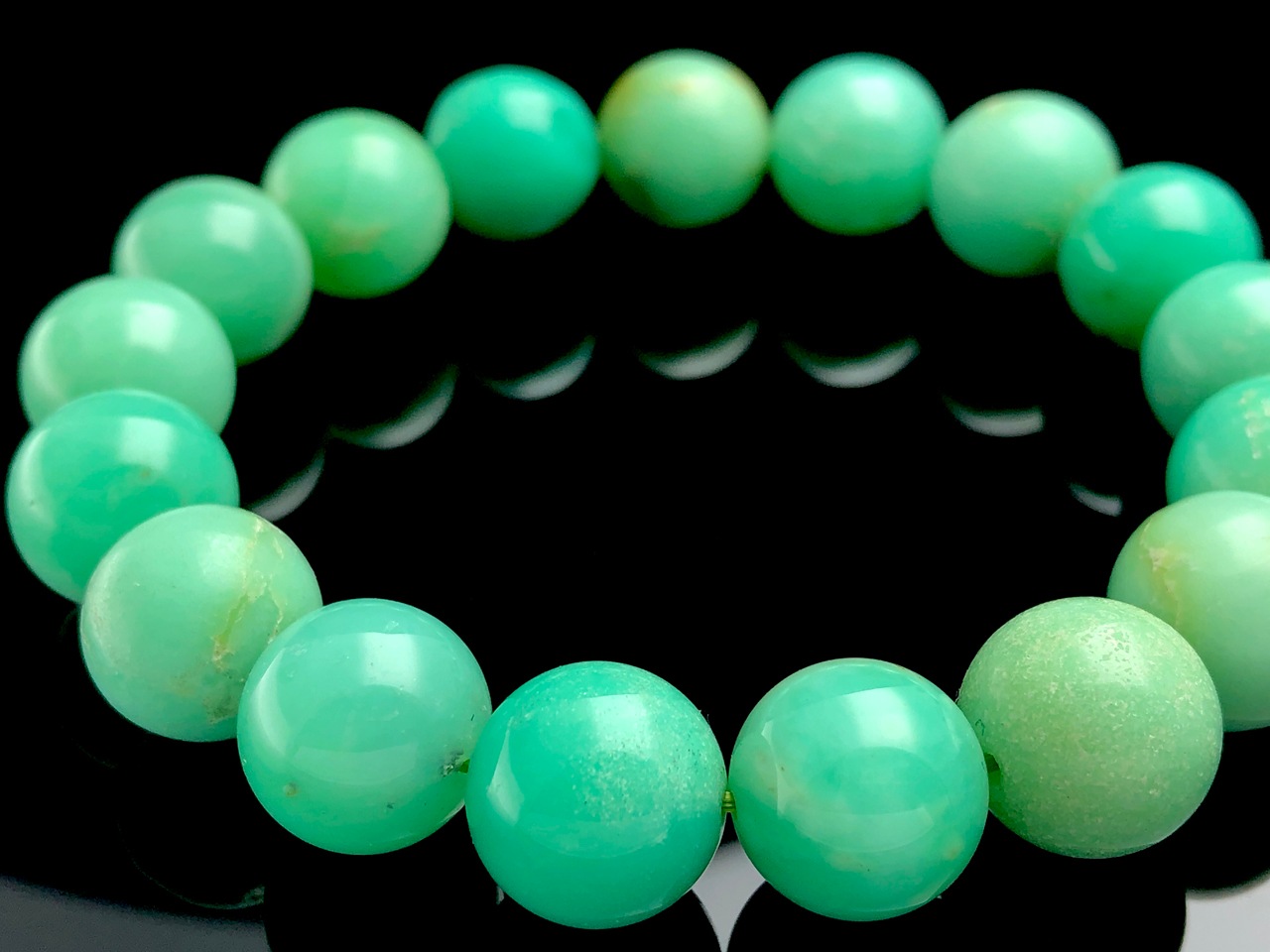クリソプレーズ　天然石ブレスレット パワーストーンブレスレット クリソプレーズ 緑 グリーン 天然石