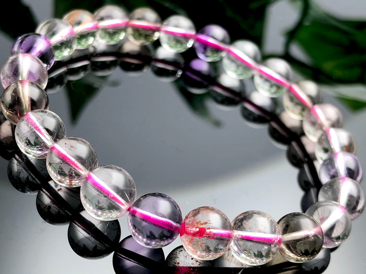 ��1��ʪ��Ʃ���١������饭������ʪ��ŷ���Х֥쥹��å�/�����ѡ����֥�(Super seven/��������åɥ��֥�)/�饦���/��7mm/1�ܡ�ŷ����/�ѥ���ȡ���ۡڥ���ꥫ�ġ����󡦹��Ÿ�����������Ͻ�Ÿ���㤤�դ���