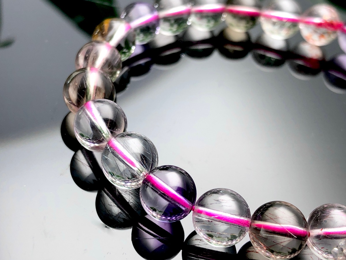 ��1��ʪ��Ʃ���١������饭������ʪ��ŷ���Х֥쥹��å�/�����ѡ����֥�(Super seven/��������åɥ��֥�)/�饦���/��7mm/1�ܡ�ŷ����/�ѥ���ȡ���ۡڥ���ꥫ�ġ����󡦹��Ÿ�����������Ͻ�Ÿ���㤤�դ���