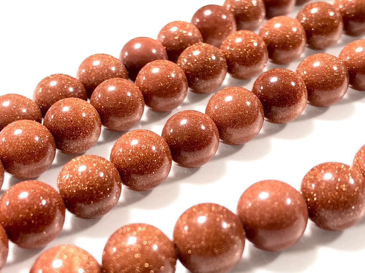 キラキラの輝き☆パワーストーンビーズ/茶金石（ゴールドストーン