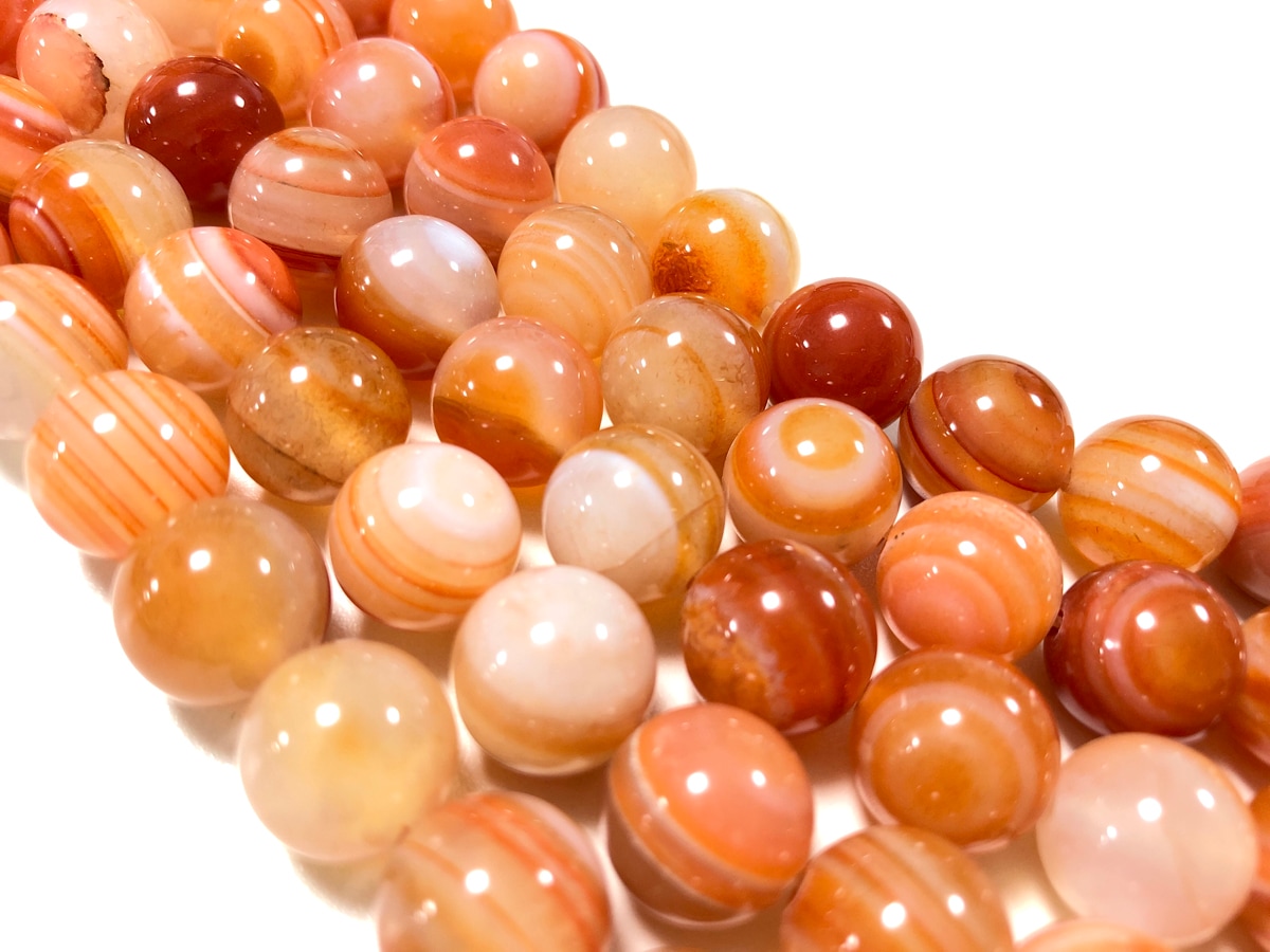 ★特選一連★魔除けの石【赤天眼石♢レッドアイアゲート14mmラウンド連】❤️ ☆特選一連☆魔除けの石【赤天眼石♢レッドアイアゲート14mm