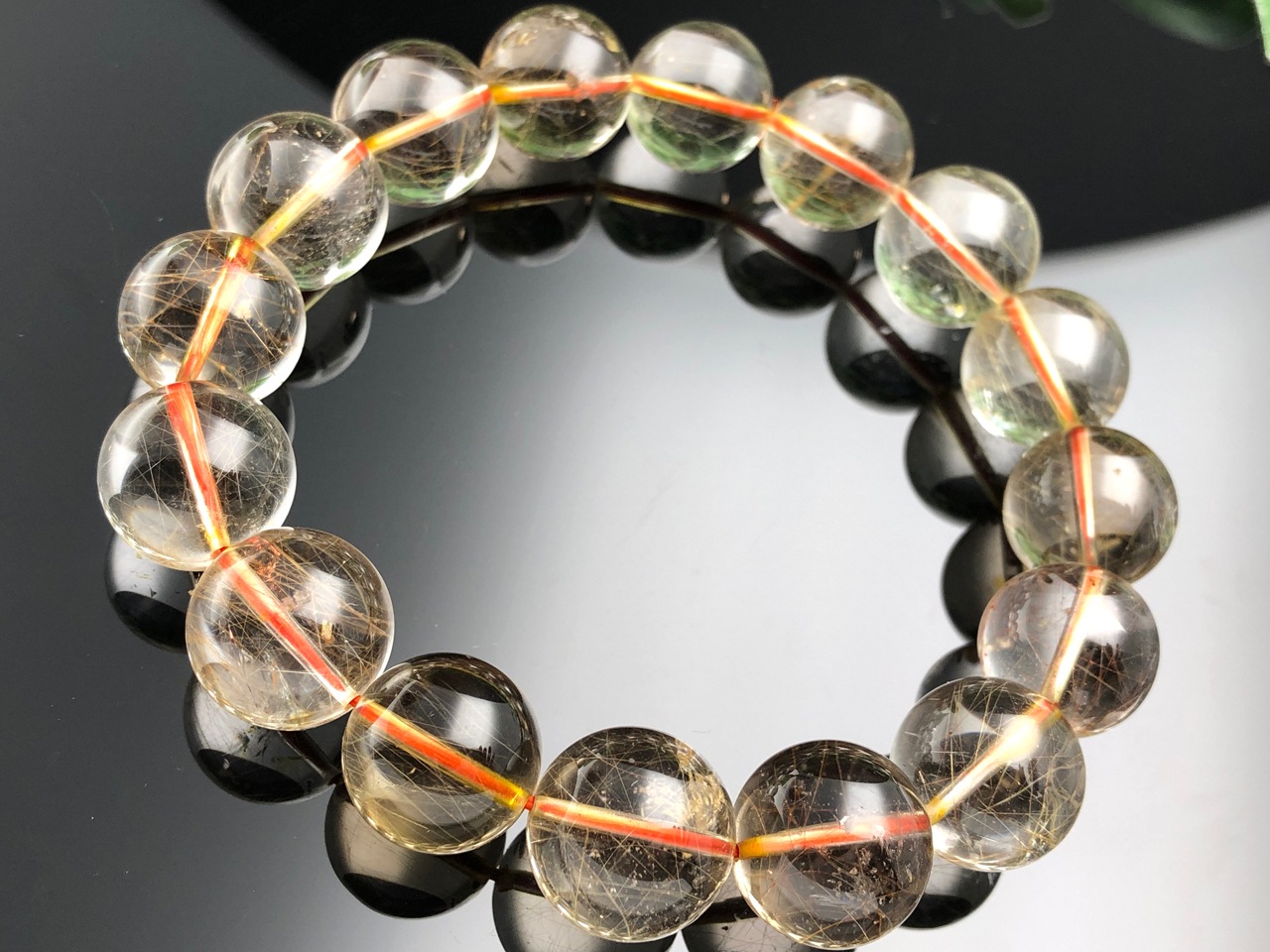 高品質【透明感】【美品】天然レッドタイチンルチル約12mm