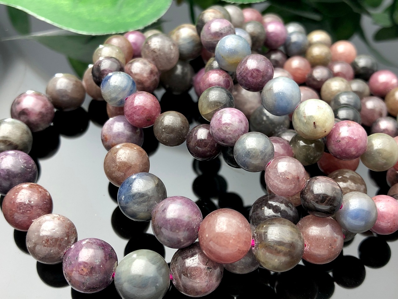 世界四大宝石☆天然石ブレスレット/マルチカラーサファイア(青玉/鋼石