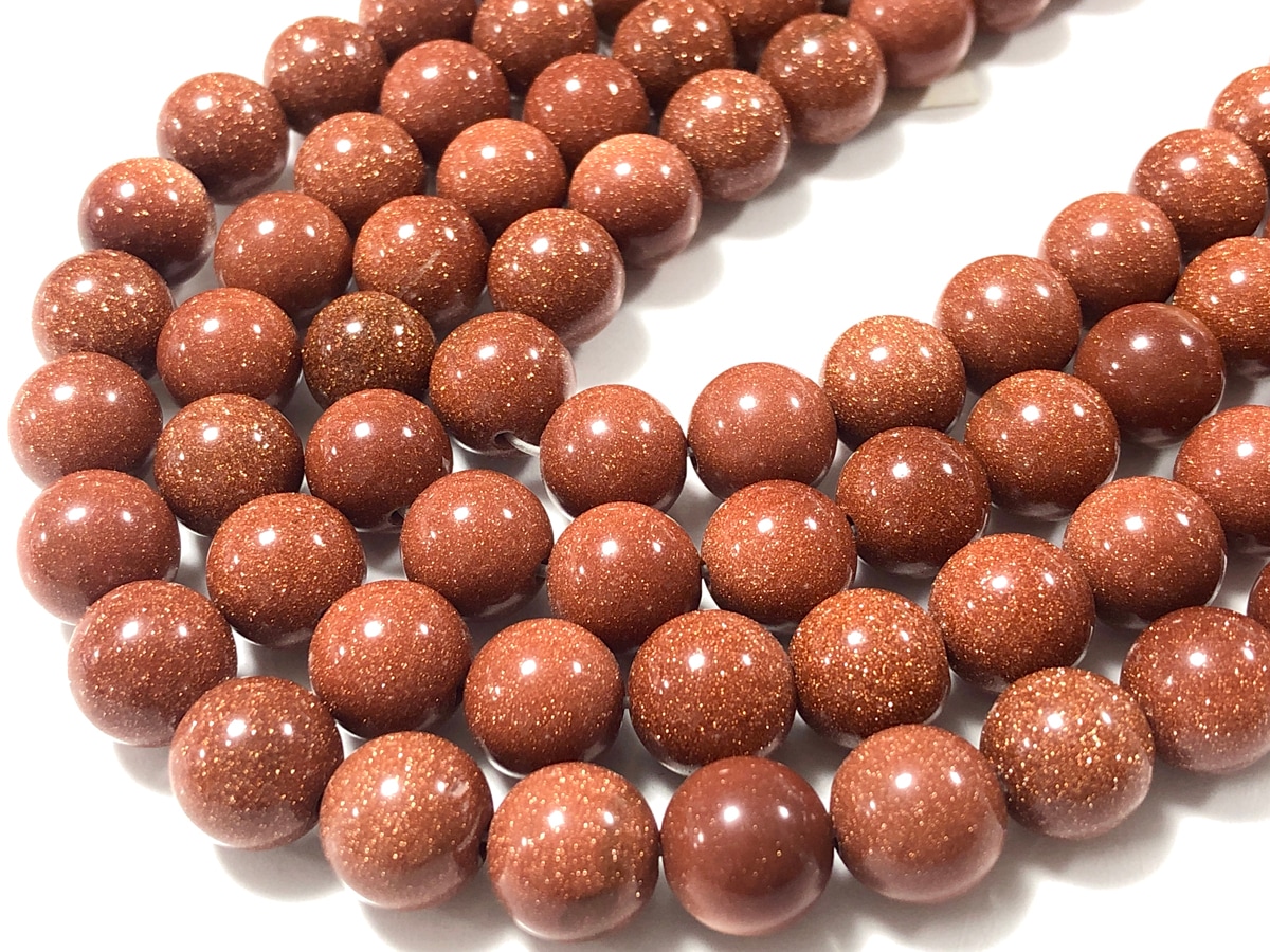 キラキラの輝き☆パワーストーンビーズ/茶金石（ゴールドストーン