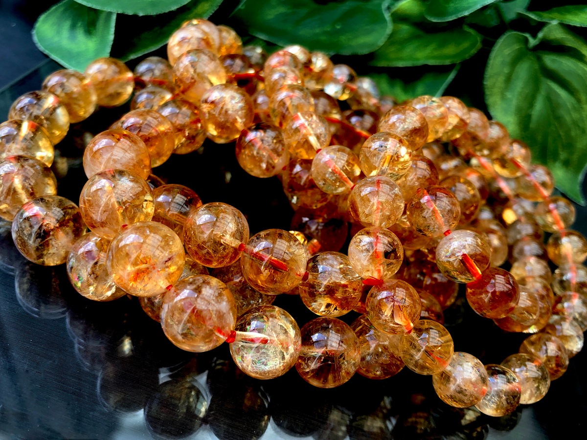 ���쥤��ܡ����ꡪ��ŷ���Х֥쥹��å�/���ȥ��ʲ��徽/Citrine��/�饦���/��8mm/1�ܡ�ŷ����/�ѥ���ȡ���ۡڥ���ꥫ�ġ����󡦹��Ÿ�����������Ͻ�Ÿ���㤤�դ���