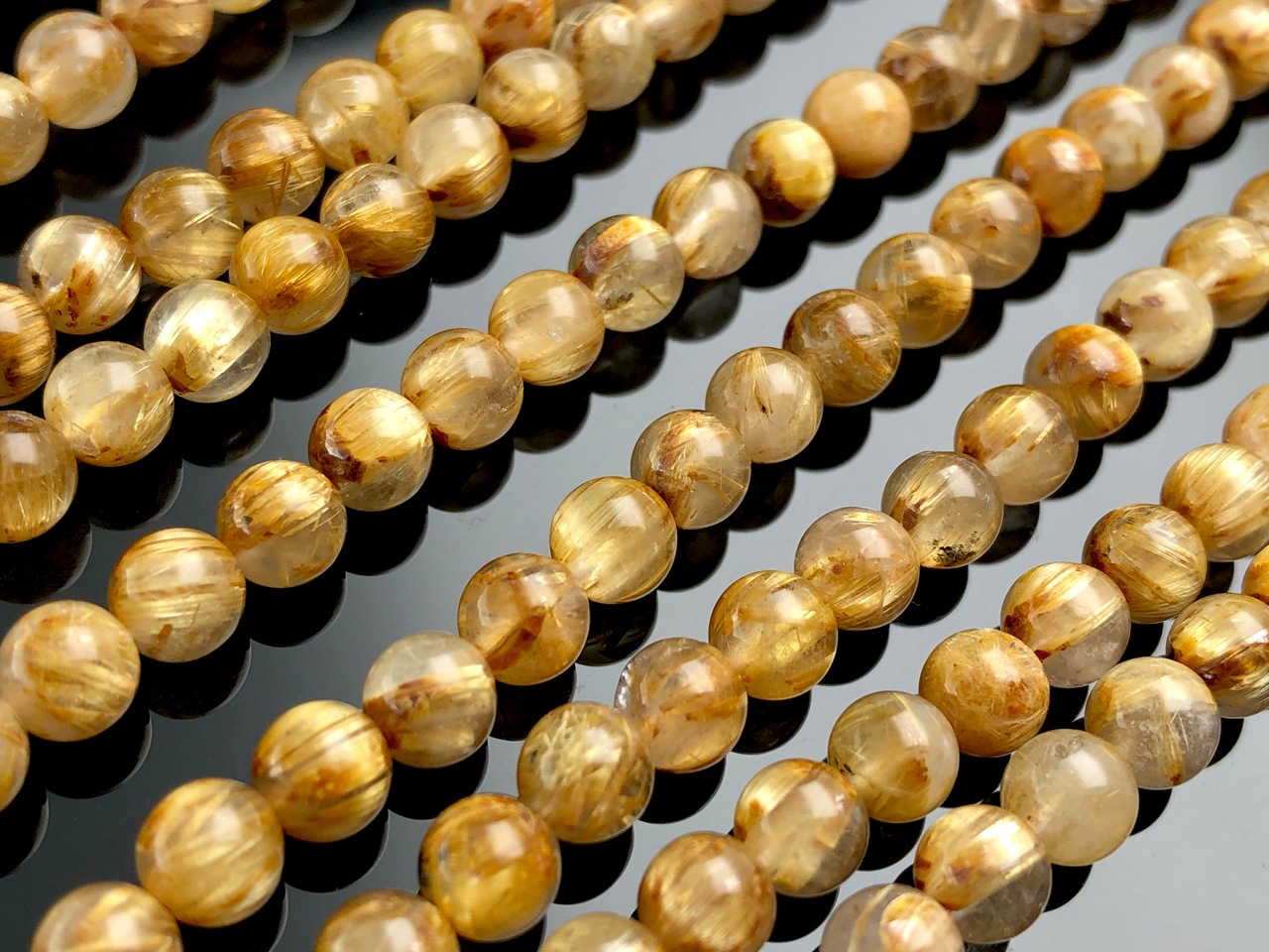 金運【高級キャッツアイタイチンルチル】12-12.5mm くたびれ 